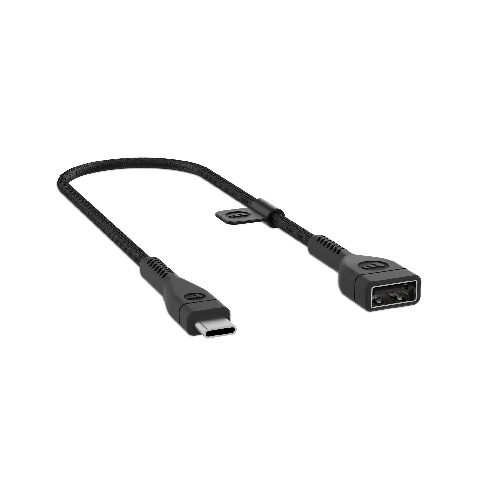 Кевларен адаптер от USB-C мъжко към USB женско за мобилни устройства с USB-C порт - Mophie USB-C to USB Pro Kevlar Adapter