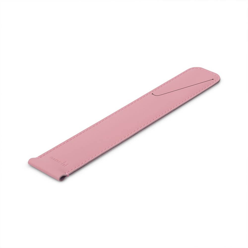 Кожен калъф за Apple Pencil от веган кожа - Moshi Apple Pencil Case (розов)