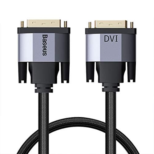 Кабел Baseus Enjoyment Series (CAKSX-Q0G), от DVI(м) към DVI(м), 1m, 2K@60Hz, черен