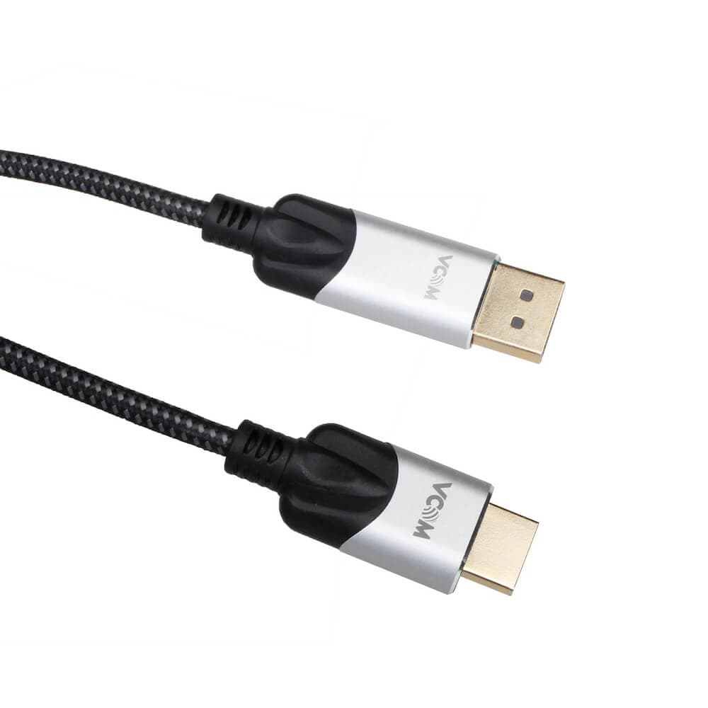 Кабел VCom CG608M, от DisplayPort(м) към HDMI(м), 4K@60Hz, 1.8m, черен