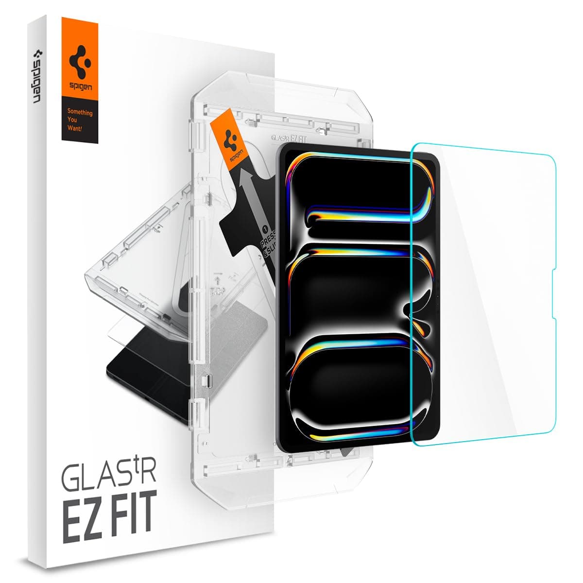 Протектор от закалено стъкло /Tempered Glass/ Spigen GLAS.tR EZ Fit (AGL07788) за Apple iPad Air 11 (2024), 9H твърдост
