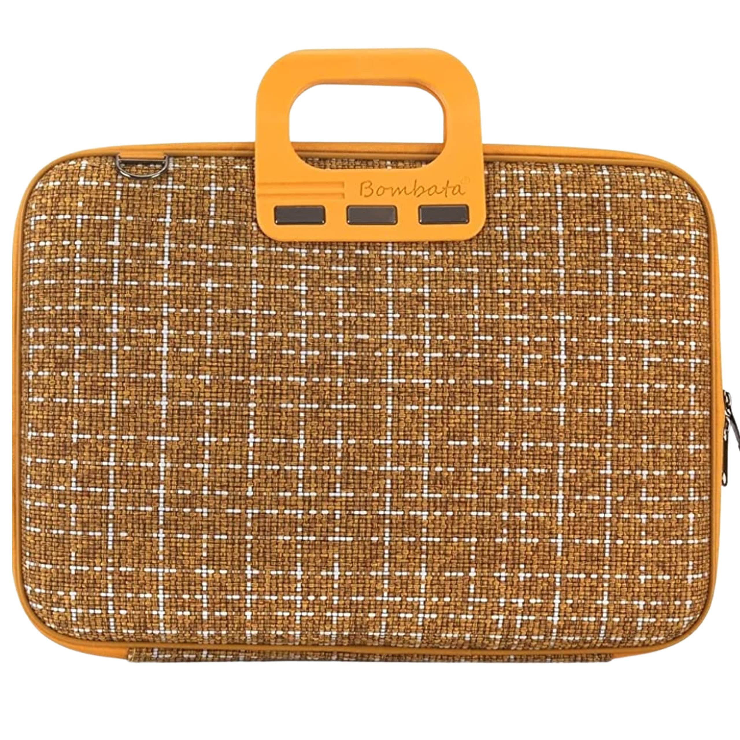 Чанта за лаптоп Bombata Tweed Yellow, до 16" (40.64 cm), с дръжка, жълта