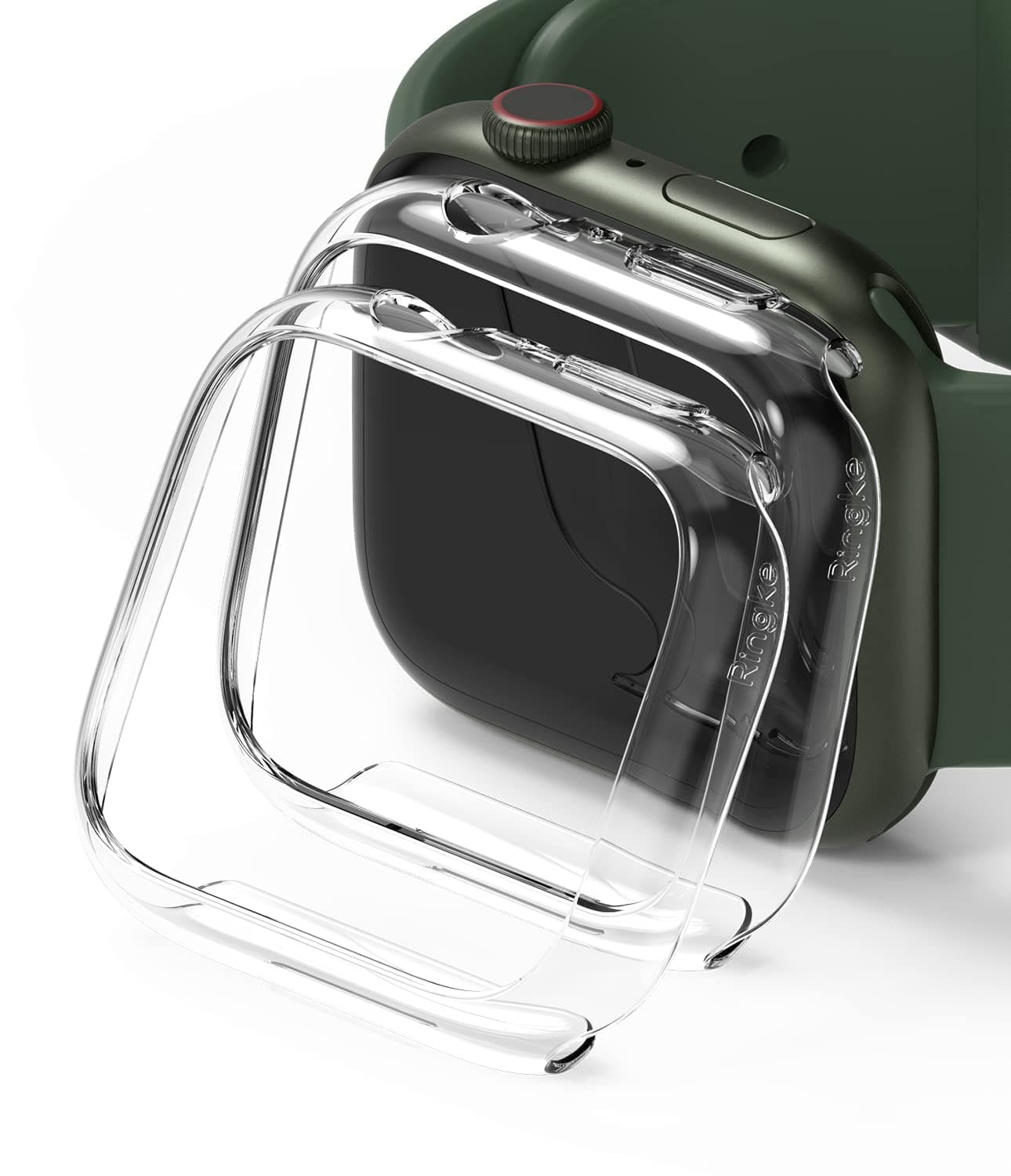 Комплект от два броя качествен твърд кейс за Apple Watch 7 45мм (прозрачен) - Ringke 2x Slim Watch Case (2 броя)