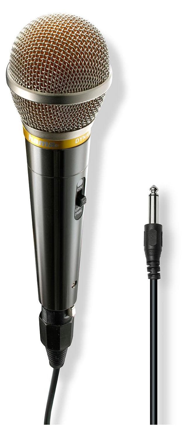 Микрофон HAMA Vocal Pro (46006), за глас, 100 Hz - 10 kHz, 6.35 mm жак, XLR конектор, 3m кабел, черен