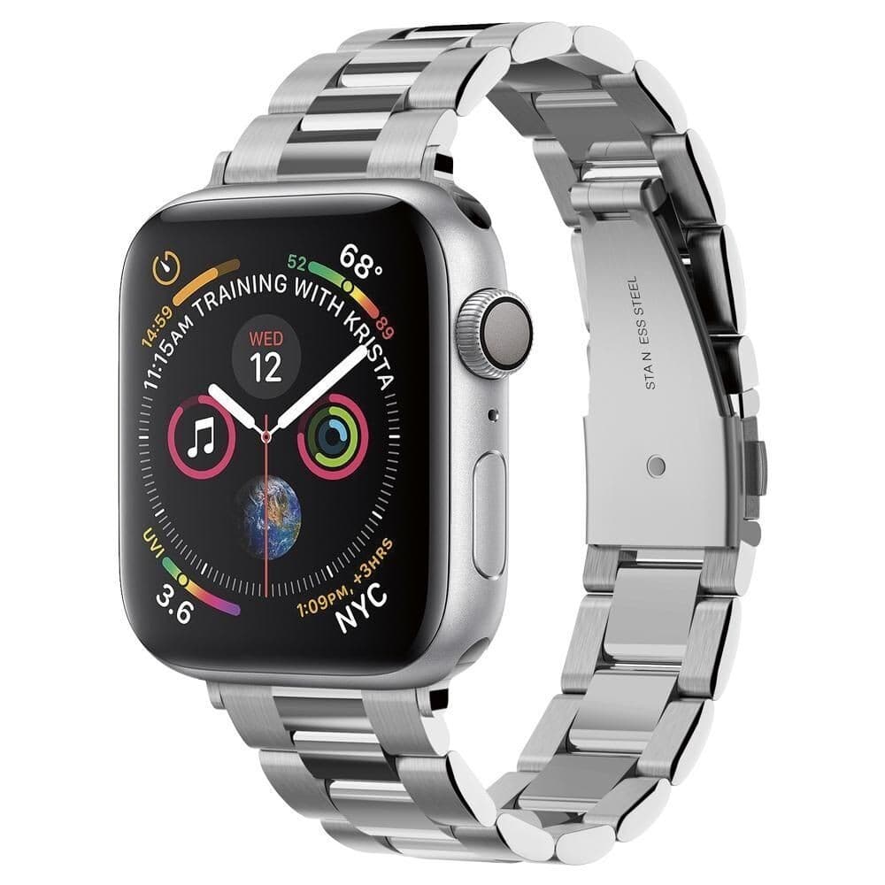 Стоманена каишка за Apple Watch 38мм, 40мм, 41мм - Spigen Modern Fit Band (сребрист)