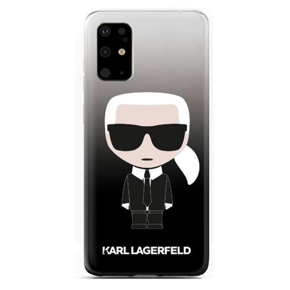 Калъф за Samsung Galaxy S20 Ultra, хибриден, Karl Lagerfeld Iconic Gradient KLHCS69TRDFKBK, удароустойчив, черен