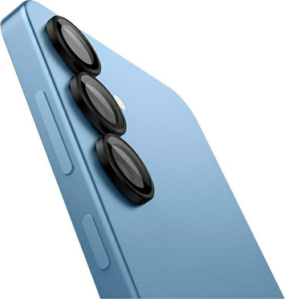 2 комплекта предпазни стъклени лещи за камерата на Samsung Galaxy S25 Plus - Spigen Glas.tR EZ Fit Optik Pro Lens Protector 2 Pack (черен)