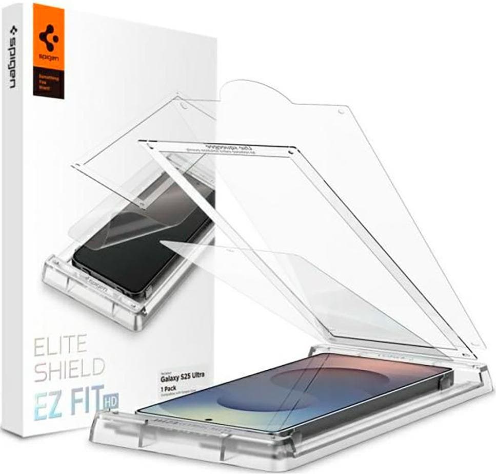 Хибридно защитно покритие за дисплея на Samsung Galaxy S25 Ultra - Spigen EliteShield EZ Fit Hybrid Glass Protector (прозрачен)