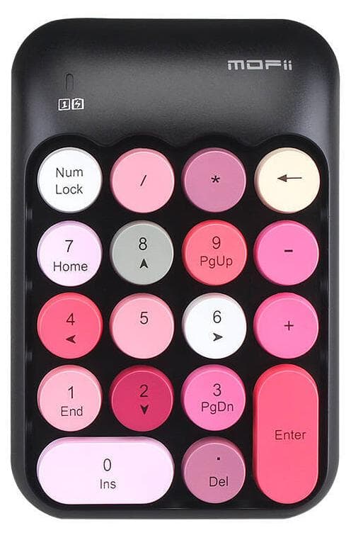 Безжична клавиатура тип калкулатор с 18 бутона за PC - MOFII X910 Wireless Numeric keypad (черен-червен)