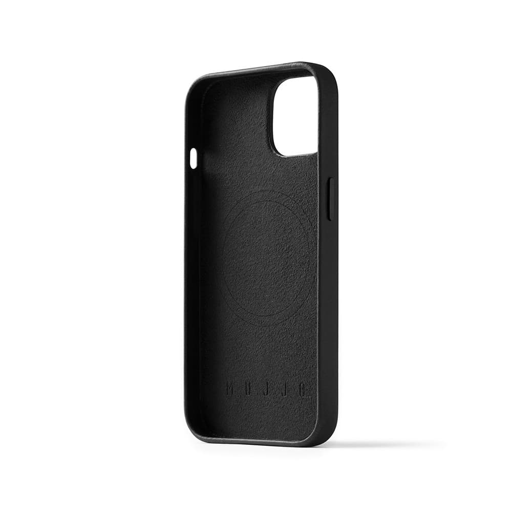 Калъф за Apple iPhone 14, кожен, Mujjo Full Leather Case (CL-023-BK), черен