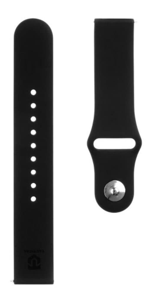 Силиконова каишка за Samsung Galaxy Watch, Huawei Watch, Xiaomi, Garmin и други часовници с 20мм захват - Tactical 432 Silicone Sport Band 20mm (черен)