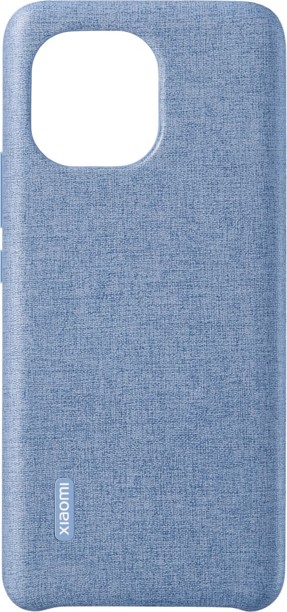 Калъф за XIAOMI Mi 11, еко кожа/пластмаса, Cloth Pattern Vegan Leather case BHR4983GL, син
