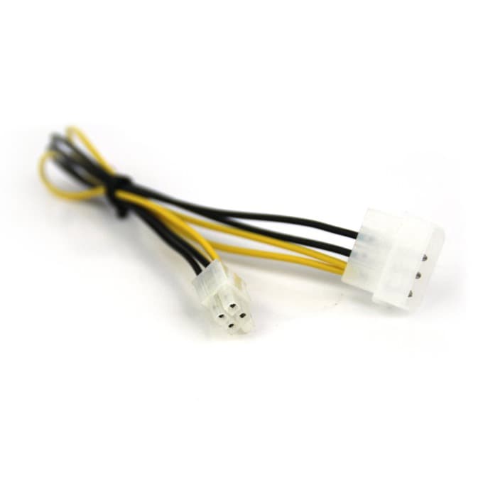 Захранващ кабел VCom CE309 4pinMolex(м)-4pin ATX(м), 0.2m
