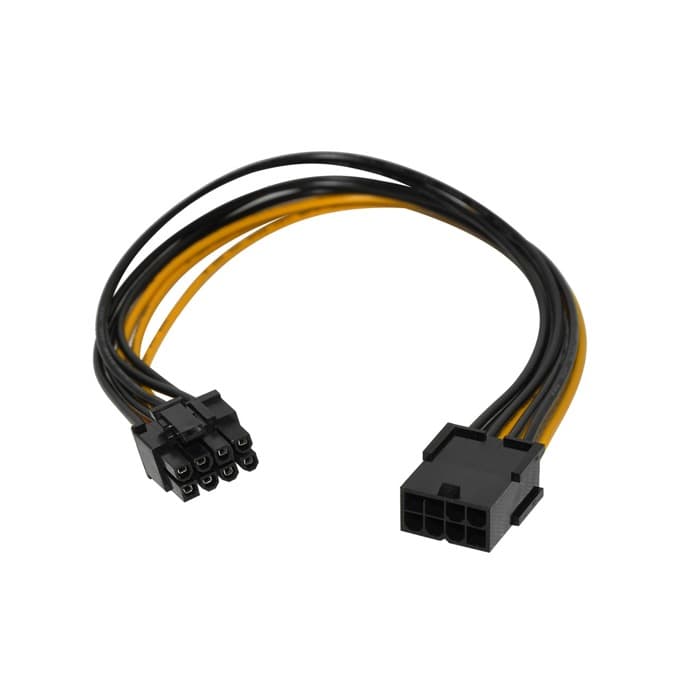 Кабел Makki MAKKI-CABLE-PCIE8-EXTENSION-30cm, от PCIe 8pin(м) към PCIe 8pin(ж), 30см, подходящ за добив на криптовалути