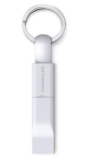 Универсален алуминиев USB-C кабел за устройства с USB-C порт (10 см) - Vonmahlen High Five-C Charging Cable (сив)
