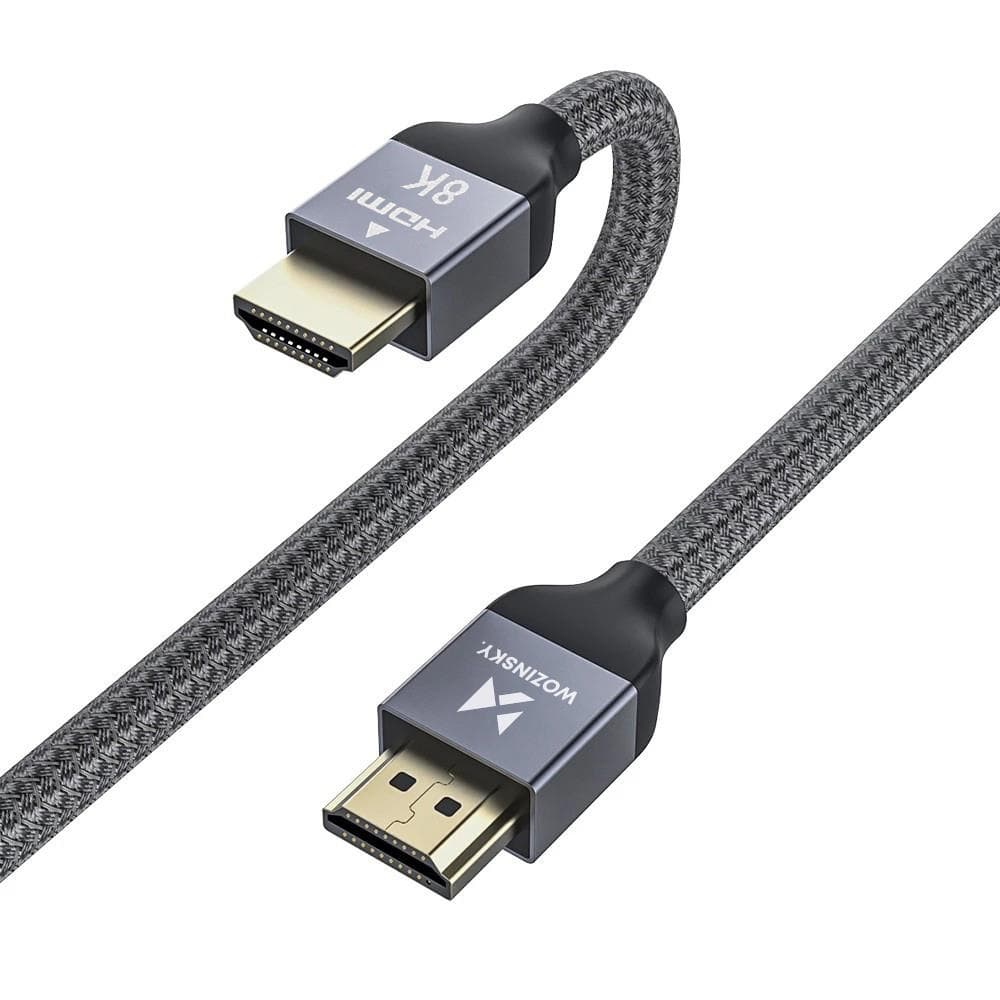 Високоскоростен 8K HDMI към HDMI кабел (200 см) (черен-сребрист) - Wozinsky Ultra High Speed HDMI 2.1, 8K 60Hz Cable
