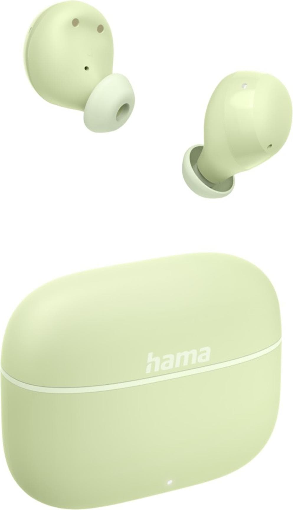 Слушалки Hama Freedom Buddy II, безжични, Bluetooth, микрофон, до 16 часа време на работа, управление с гласови асистенти Google и Siri, зелени