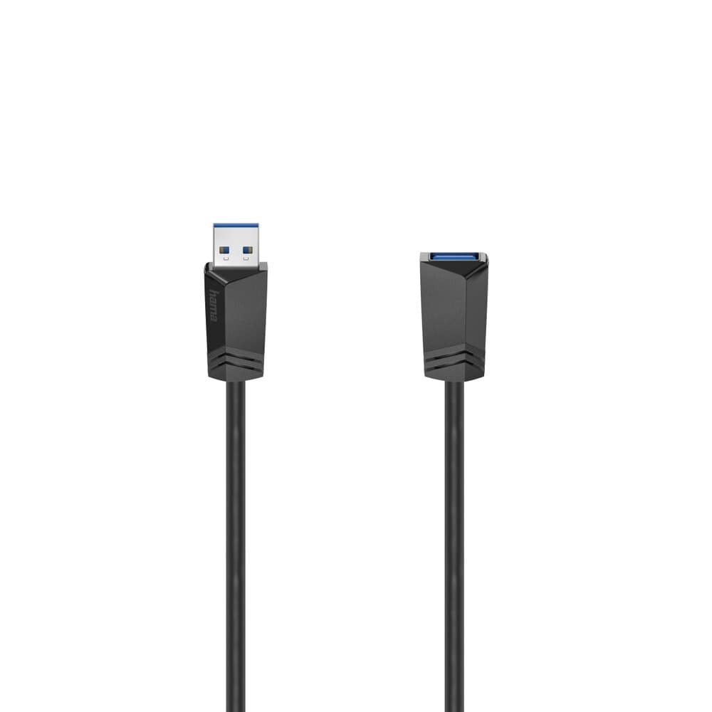Кабел Hama 200628, от USB-A(м) към USB-A(ж), 1.5m., черен