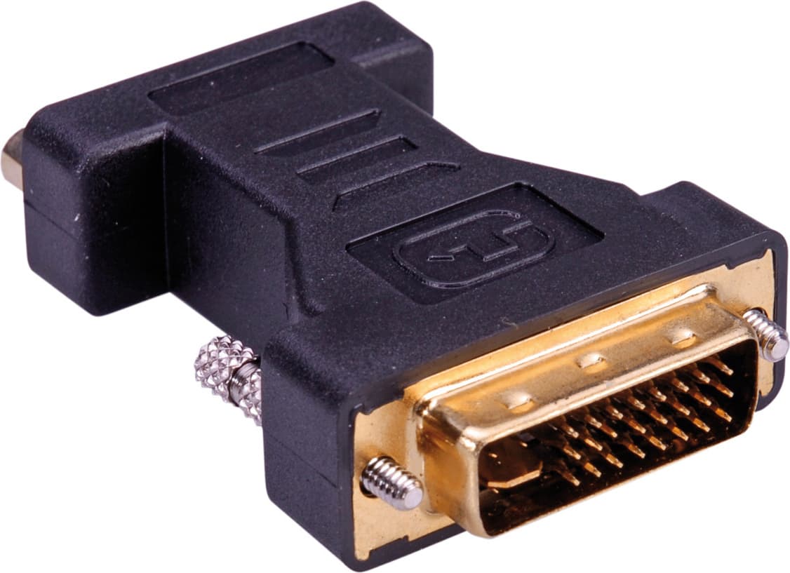 Преходник Roline, от DVI(м) към VGA(ж), черен
