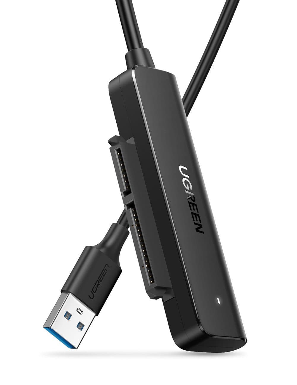 Външен адаптер (кабел) за 2.5 инча дискове - Ugreen HDD SSD SATA 2.5 USB-A Adapter Cable (черен)