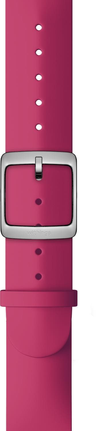 Оригинална силиконова каишка за Withings Steel HR Sport, Steel HR (36mm) и други часовници с 18мм захват - Nokia Silicone Band 18mm (розов)