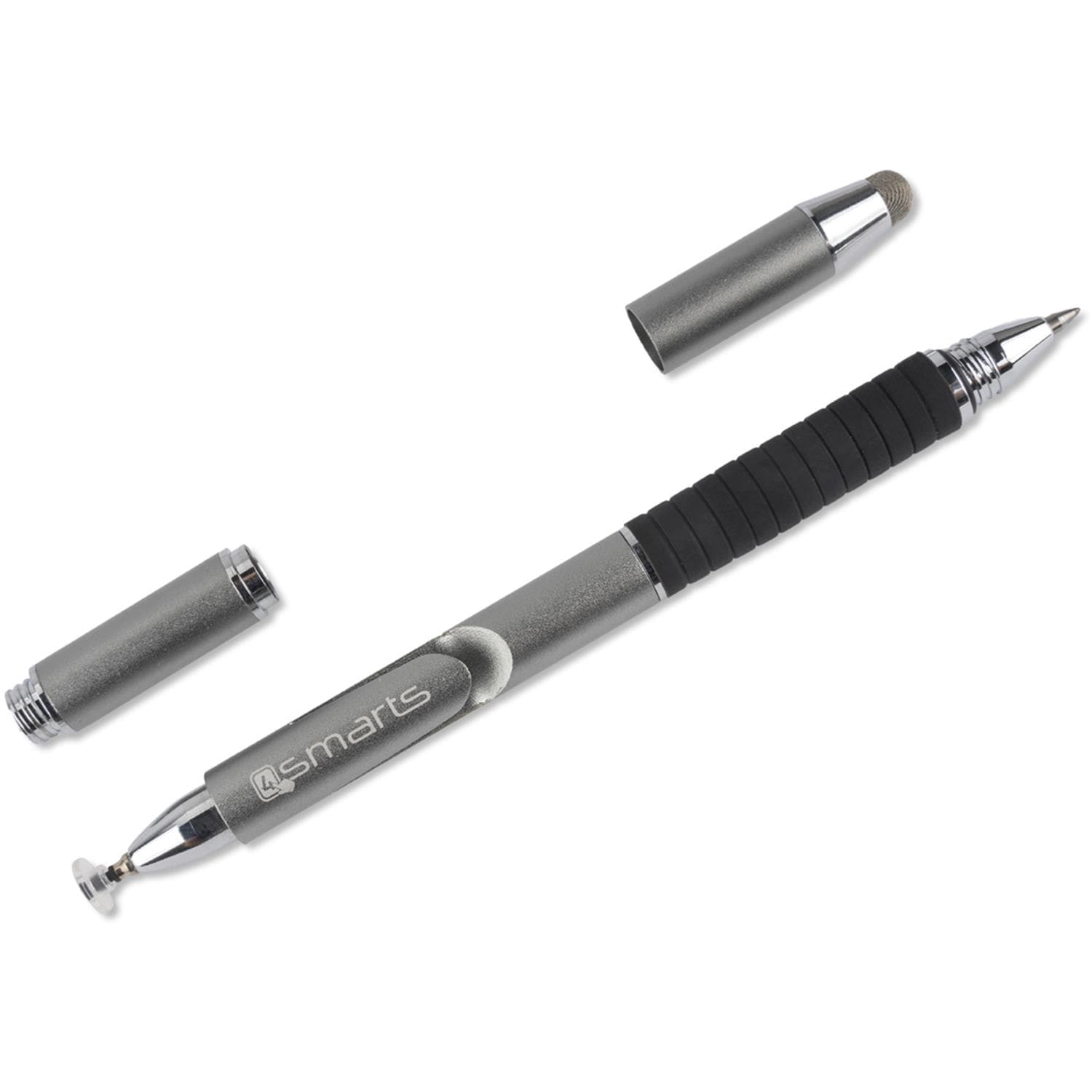 Тъч писалка с три различни накрайника - 4smarts 3in1 Stylus Pen PRO (сребрист)