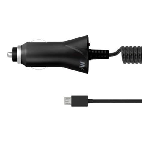 Зарядно за кола с вграден microUSB кабел за мобилни устройства - Just Wireless Corded microUSB Car Charger 1A (1А)