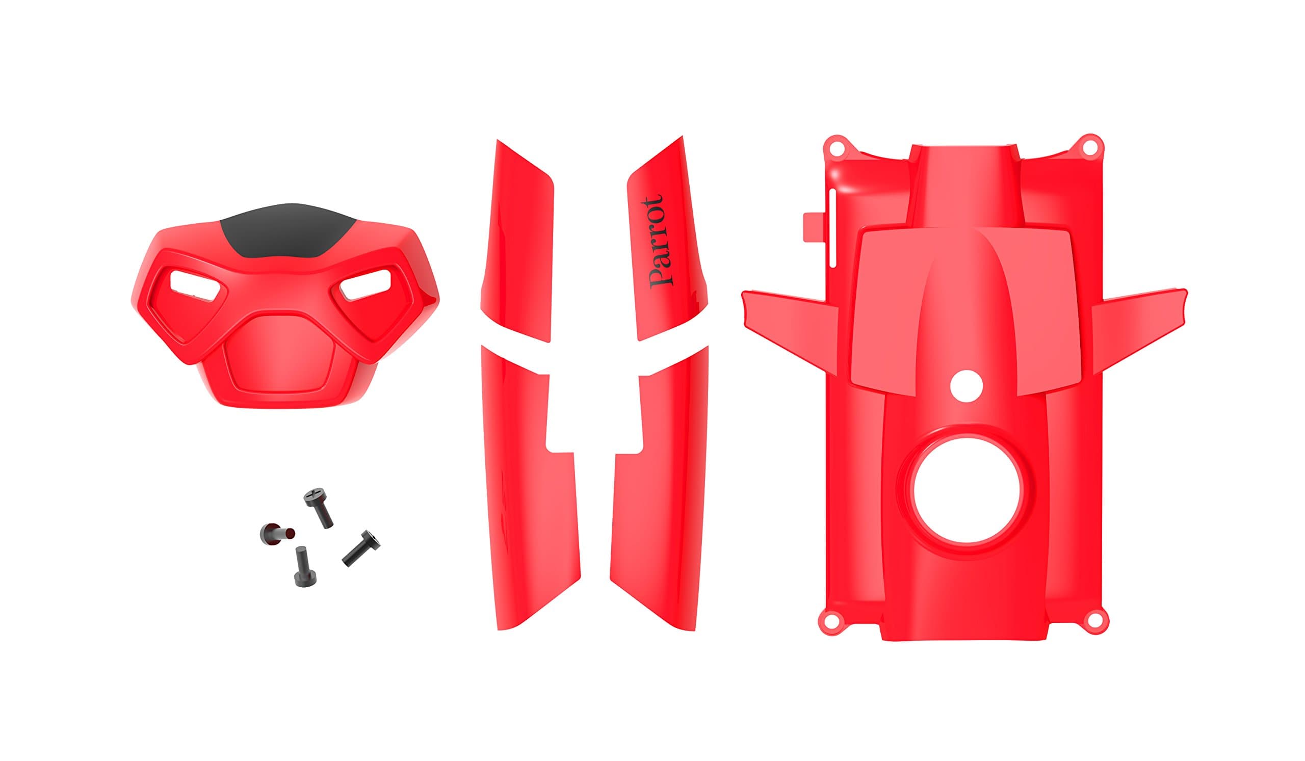 Резервен корпус и болтчета за смяна за Parrot Rolling Spider - Parrot Rolling Spider Covers and screws (червен)