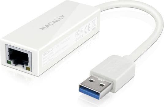 Адаптер за MacBook и преносими компютри без Ethernet - Macally USB 3.0 to Gigabit Ethernet Adapter