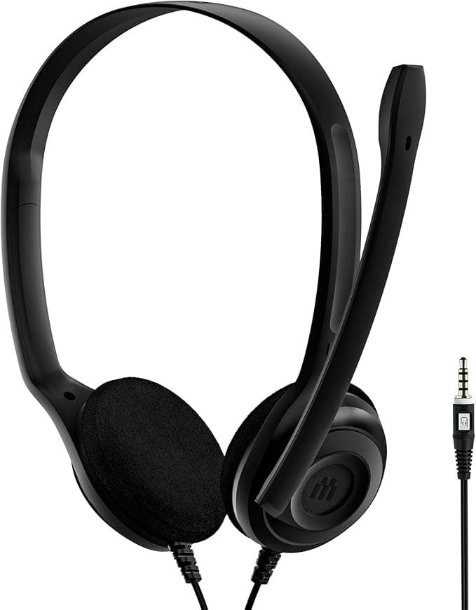 Слушалки Sennheiser EPOS PC 5 Chat, микрофон, 2 м. кабел, 3.5mm жак 4-полюса, черни