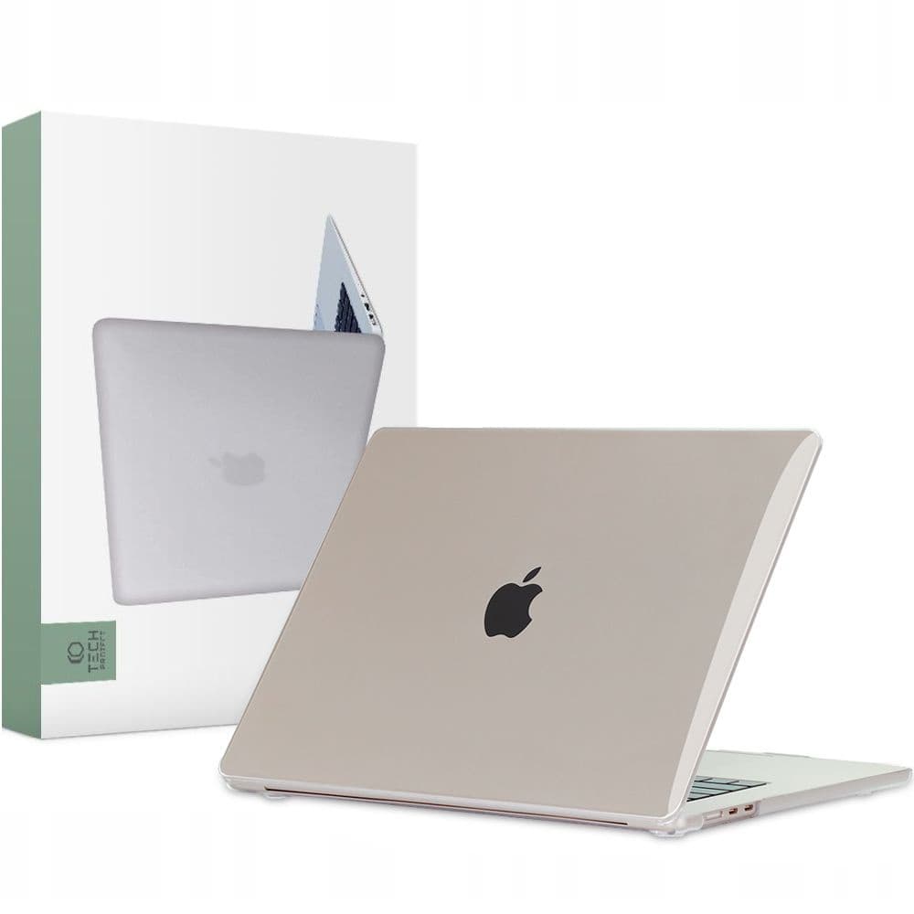 Предпазен кейс за MacBook Air 15 M2 (2022) - Tech-Protect SmartShell Clear Case (прозрачен)