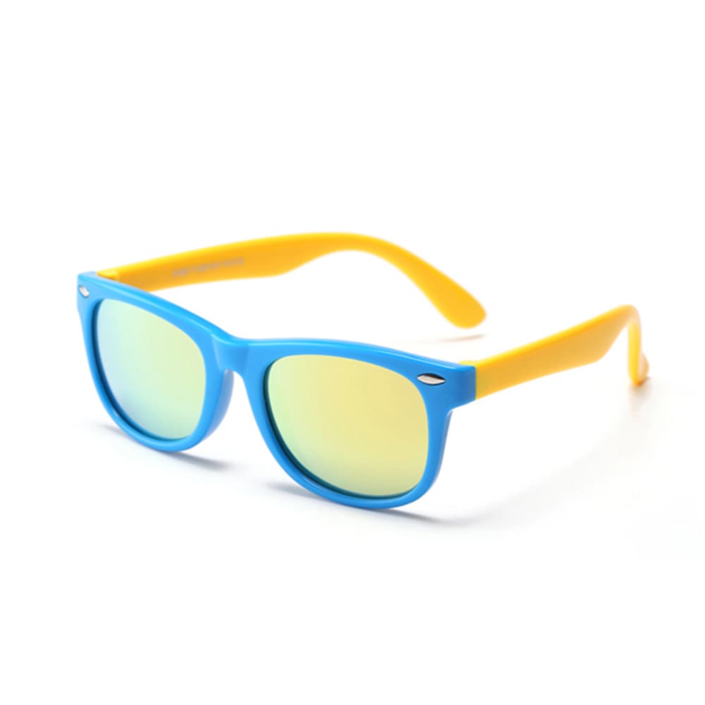 Слънчеви очила за деца с поляризация - Techsuit D802 Kids Polarized Sunglasses With UV Protection (светлосин-жълт)