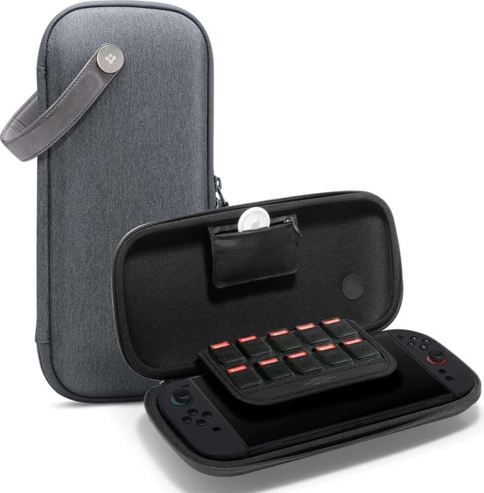 Твърд кейс (органайзер) за Nintendo Switch 2 и аксесоари (тъмносив) - Spigen Klasden Nintendo Switch 2 Pouch