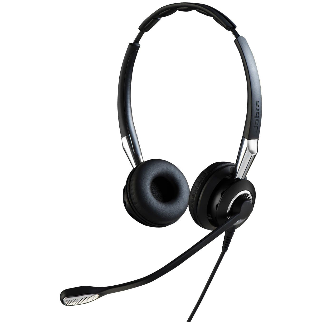 Слушалки Jabra BIZ 2400 II IP QD Duo NC Wideband 2489-820-209, QD кабел, високоговорители с Wideband/ HD Voice честота, професионални за офиси и кол центрове, черни