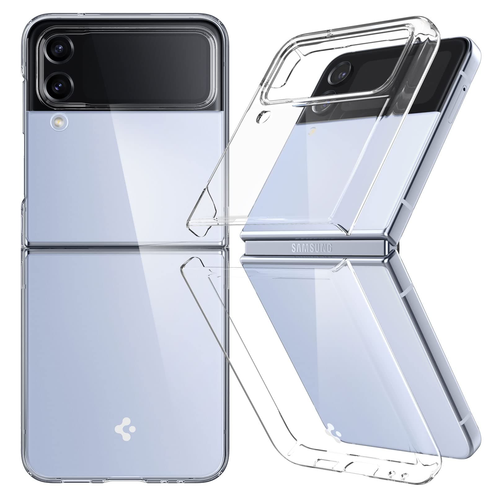 Качествен поликарбонатов кейс за Samsung Galaxy Z Flip 4 - Spigen AirSkin Case (прозрачен)