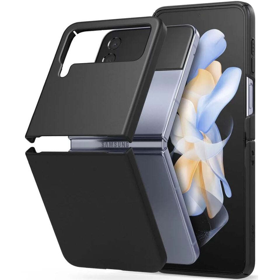 Поликарбонатов кейс за Samsung Galaxy Z Flip 4 - Ringke Slim PC Case (черен)