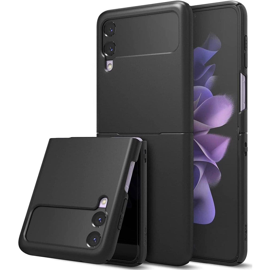 Поликарбонатов кейс за Samsung Galaxy Z Flip 3 - Ringke Slim PC Case (черен)