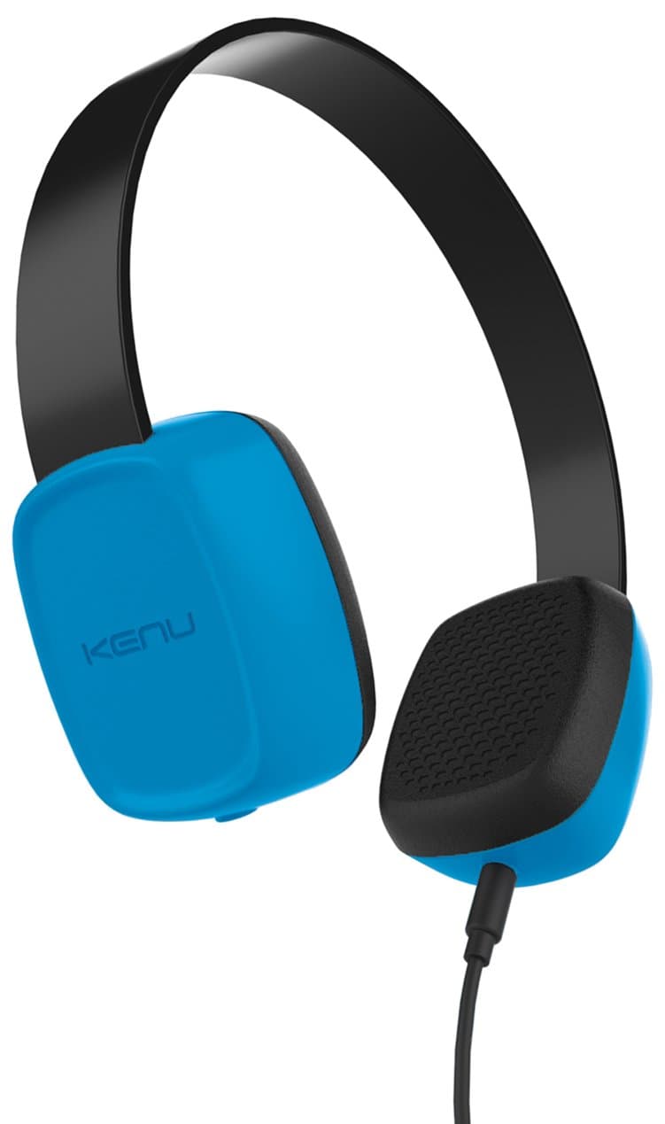 Слушалки Kenu Groovies, 40мм говорители, Sharelink кабел за споделяне на музиката, 3.5mm жак, сини