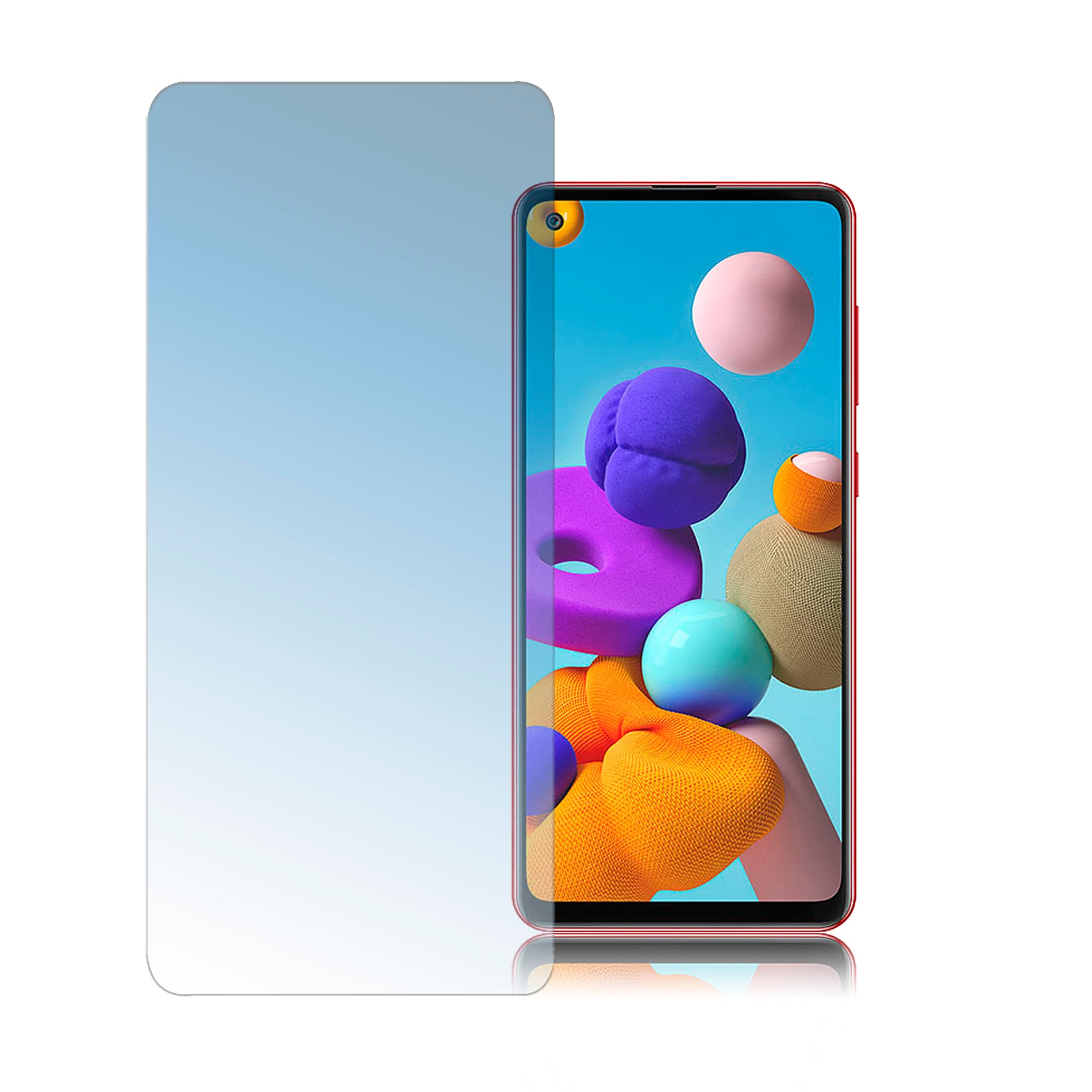 Калено стъклено защитно покритие за дисплея на Samsung Galaxy A21s - 4smarts Second Glass Limited Cover (прозрачен)