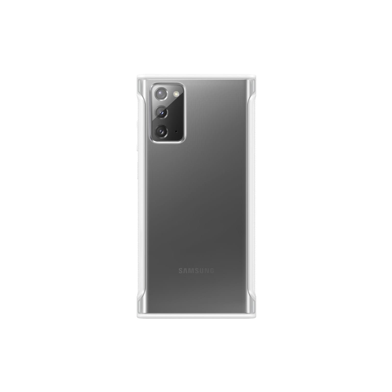 Оригинален удароустойчив хибриден кейс за Samsung Galaxy Note 20 - Samsung Clear Protective Cover EF-GN980CWEGEU (бял)