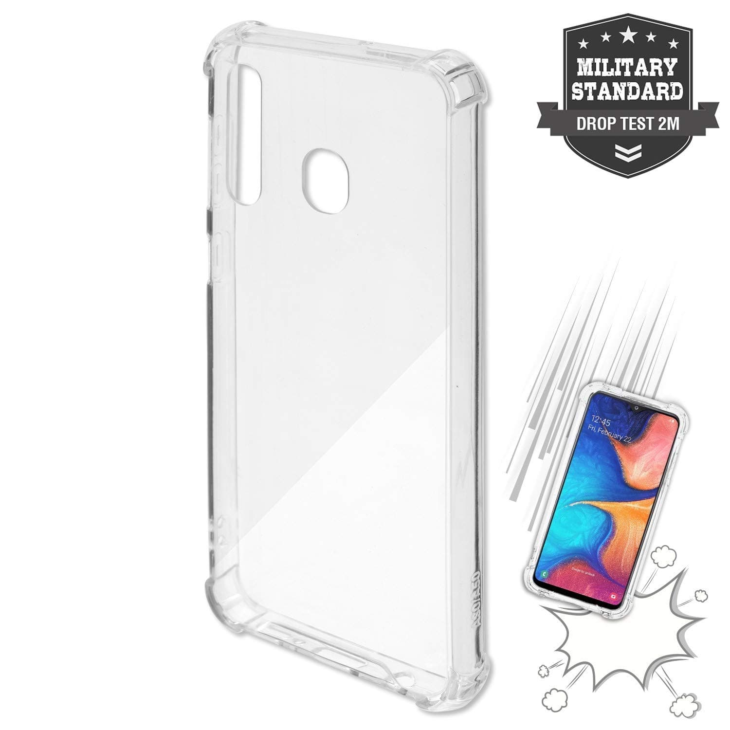 Хибриден удароустойчив кейс за Samsung Galaxy A20 - 4smarts Hard Cover Ibiza (прозрачен)