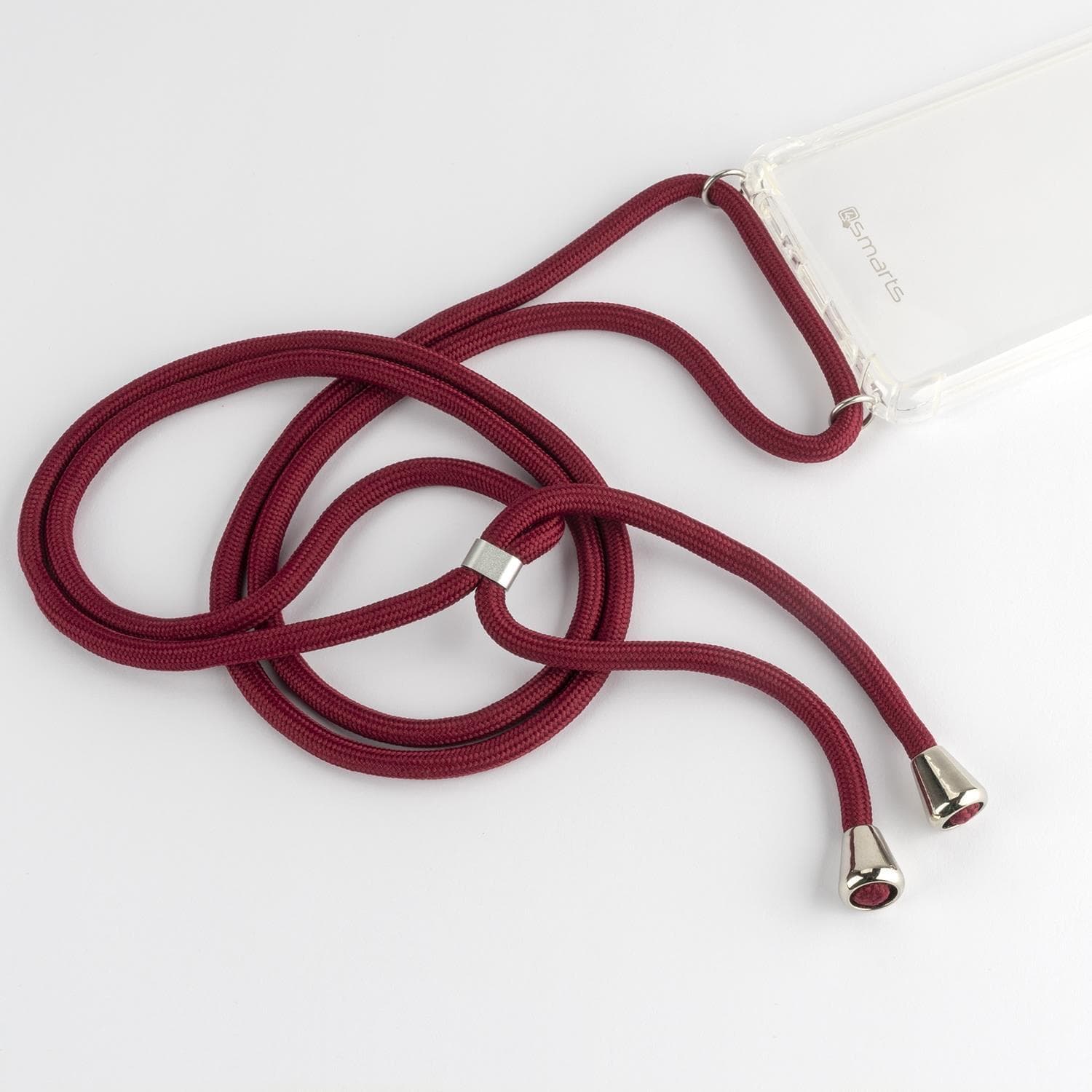 Силиконов калъф с лента за врата за Samsung Galaxy S10Е - 4smarts Necklace Case (бордо)