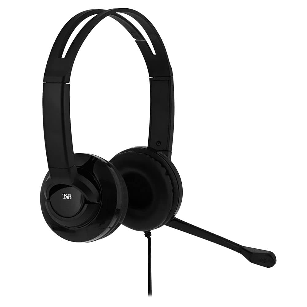 Слушалки TnB HS200, микрофон, 40мм говорители, контрол на звука, Mute функция, 2x 3.5mm жак, черни