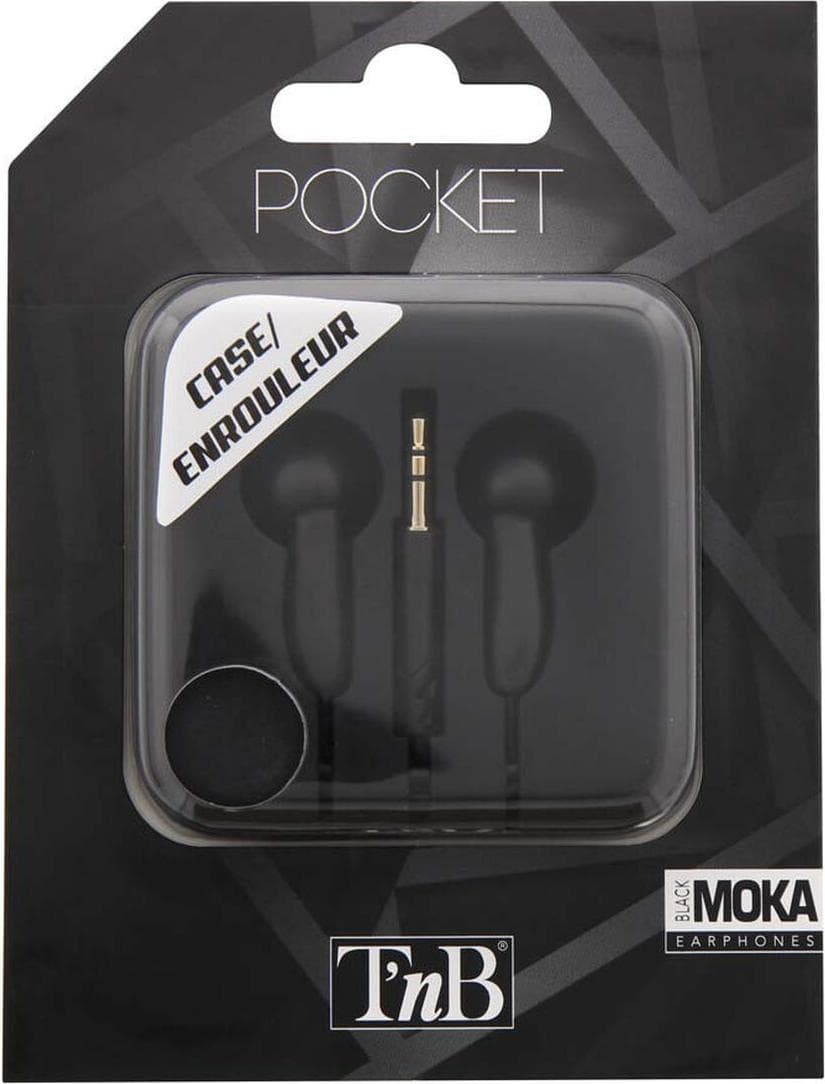 Слушалки TnB Pocket, силиконово покритие, черни