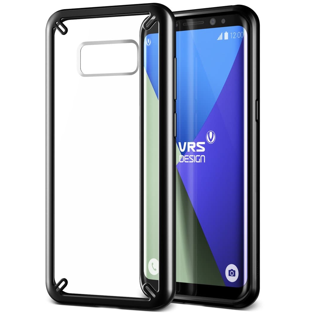 Хибриден удароустойчив кейс за Samsung Galaxy S8 Plus - Verus Crystal Mixx Case (черен-прозрачен)