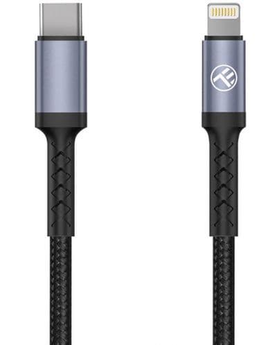 Кабел Tellur - TLL155384, USB-C/Lightning, 1 m, черен