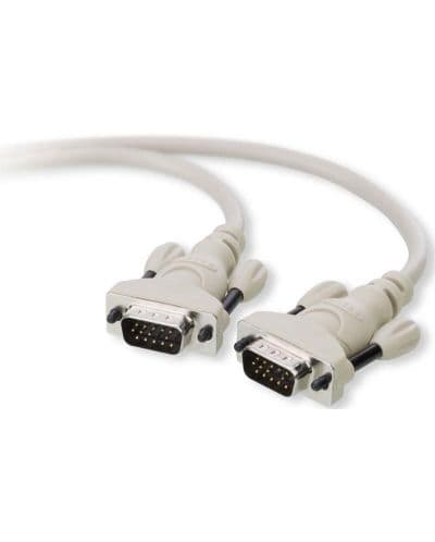 Кабел Belkin - HDDB15, VGA M/M, 5 m, бял