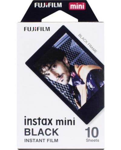 Фотохартия Fujifilm - Black, Instax mini, 10 броя