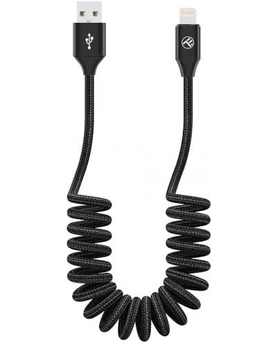 Кабел Tellur - Extendable, USB-A/Lightning, 1.8 m, черен