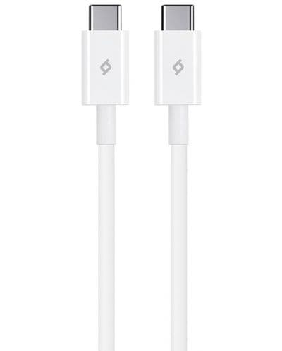Кабел ttec - Charge/Data, USB-C/USB-C, 1.2 m, бял